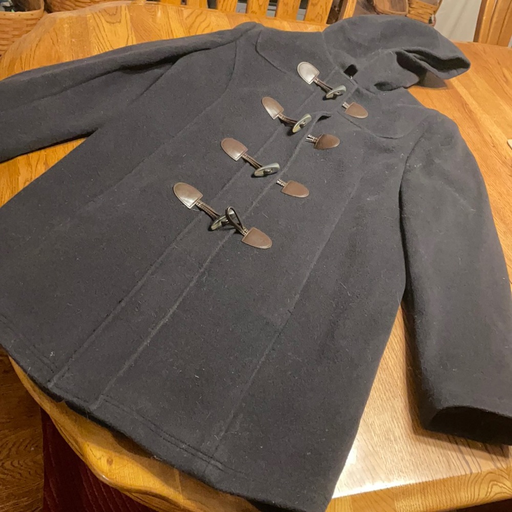 L.L Bean Duffel Lined Wool Coat in Navy #284397